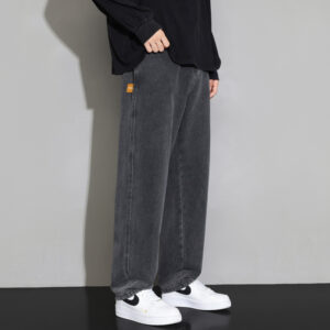 Loose-fit Straight-leg Mens Trousers