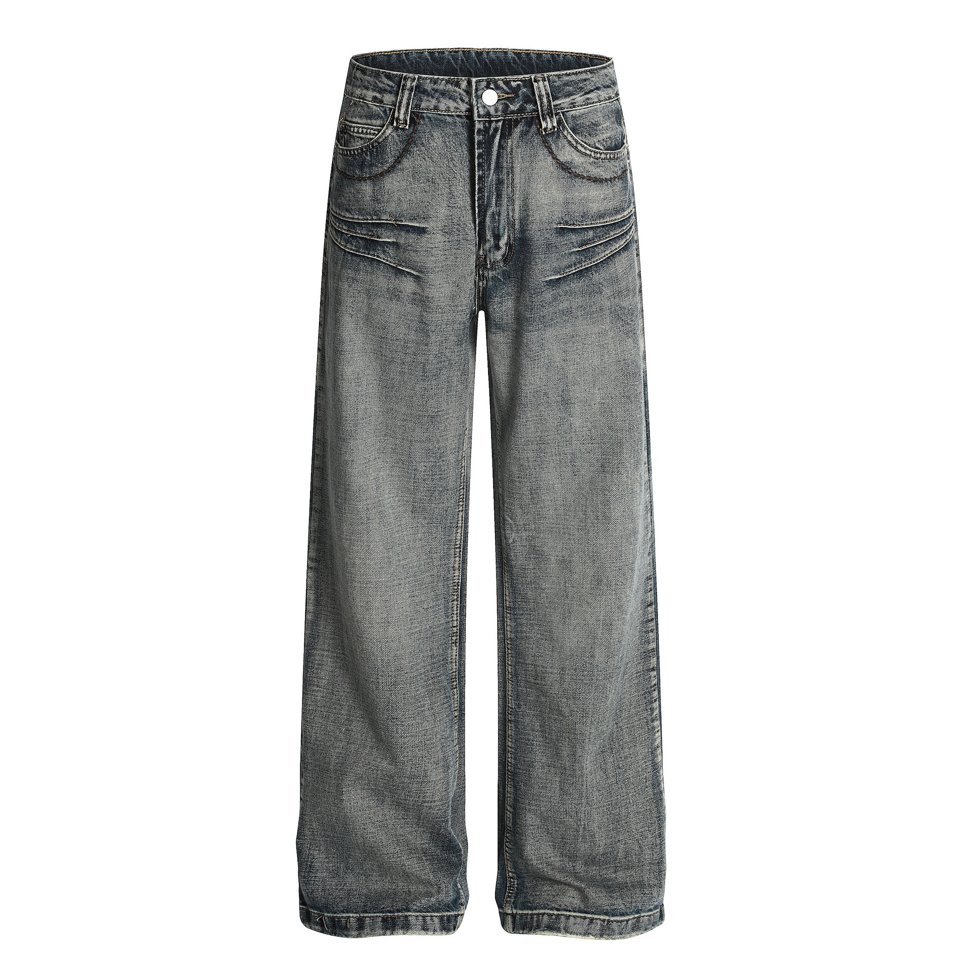 New Straight-leg Relaxed-fit Casual Denim Jeans