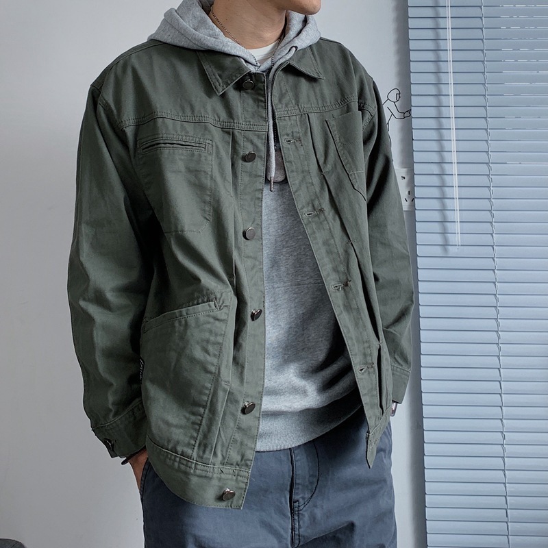 Mens Stylish Casual Retro Denim Jacket - Image 7
