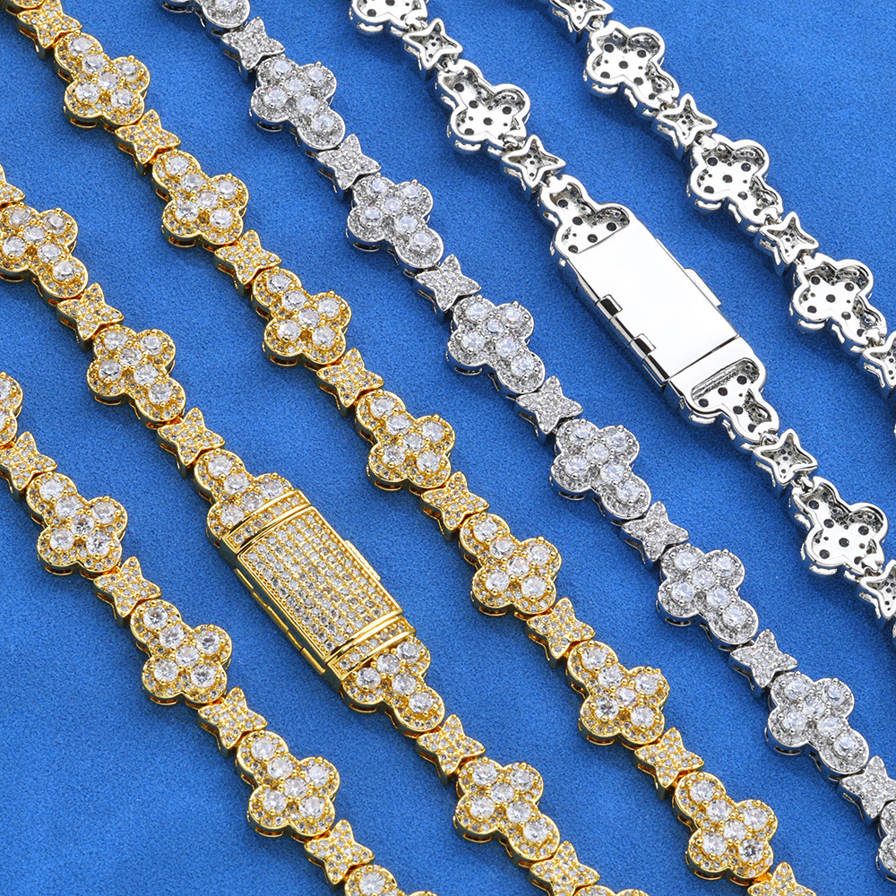 10mm Cross And Star Zircon Necklace Hip-Hop Jewelry - Image 4