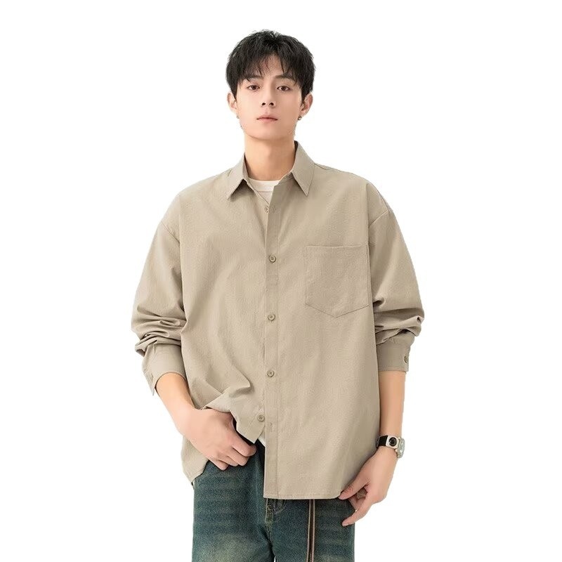 Men's Retro Loose Casual Long Sleeve Shirt - Image 4