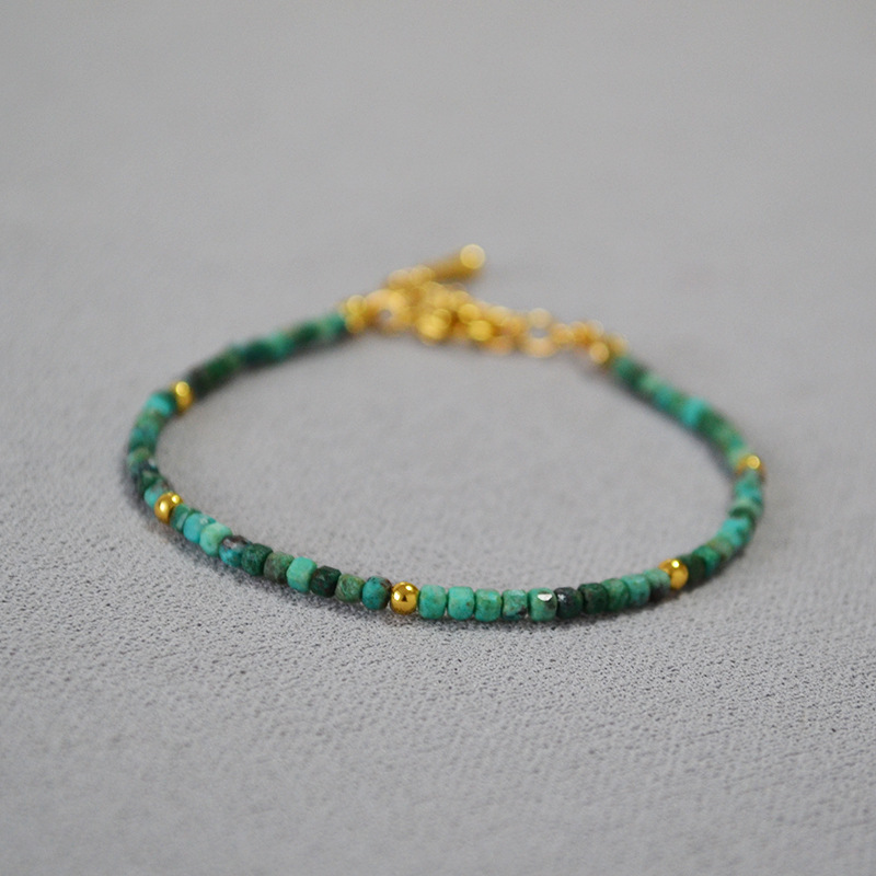 Retro Raw Phoenix Stone Aquamarine Bracelet For Women - Image 4