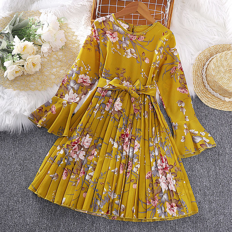 Explosive Kids Korean Printed Long Sleeve Children's Princess Dress - Image 3
