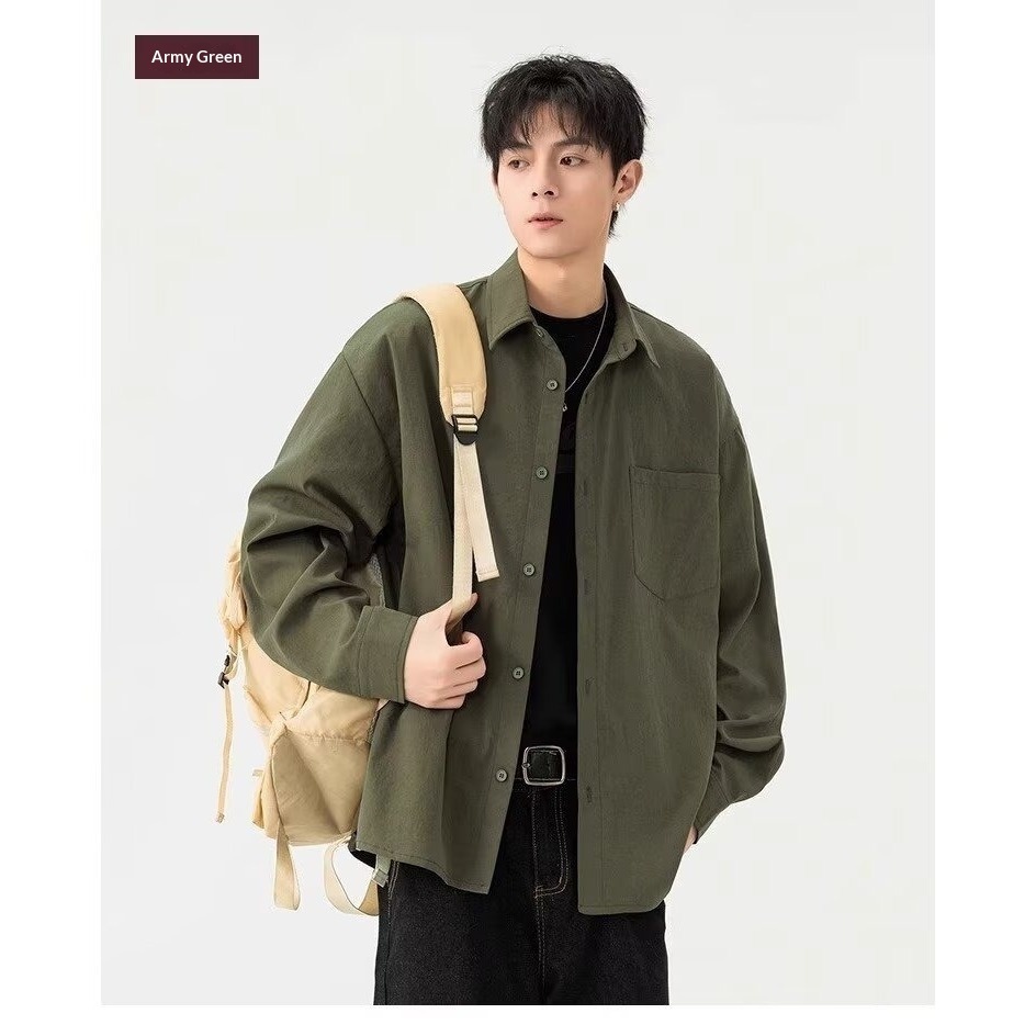 Men's Retro Loose Casual Long Sleeve Shirt - Image 3