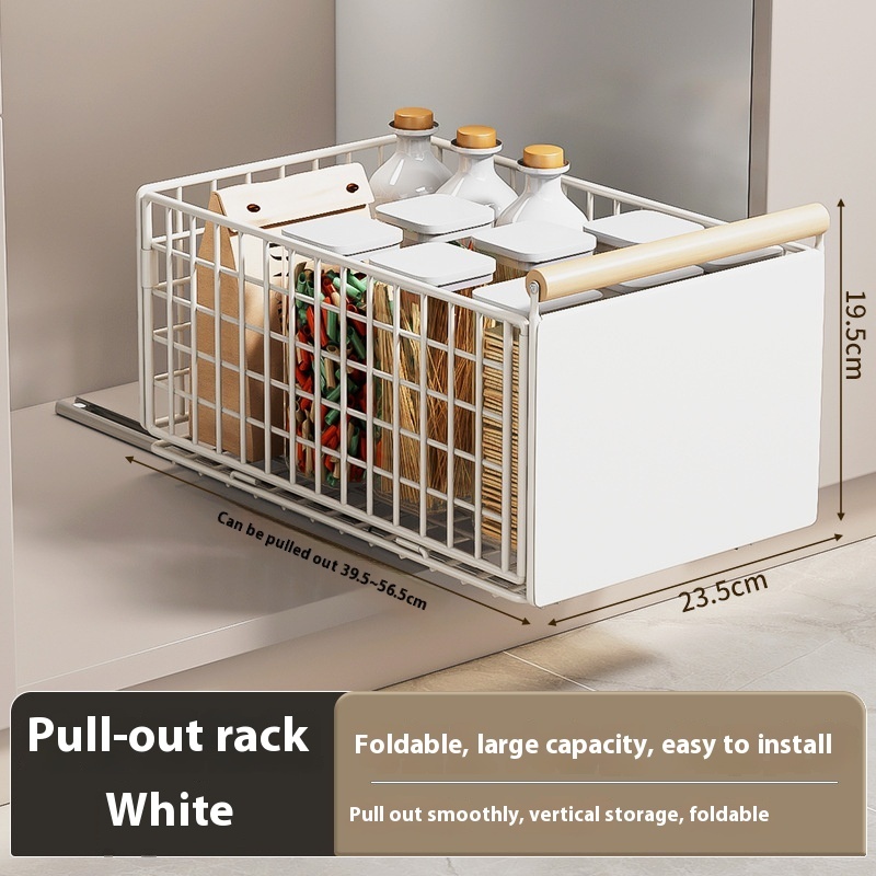 Kitchen Bathroom Multifunctional Foldable Pull Storage Basket - Image 2
