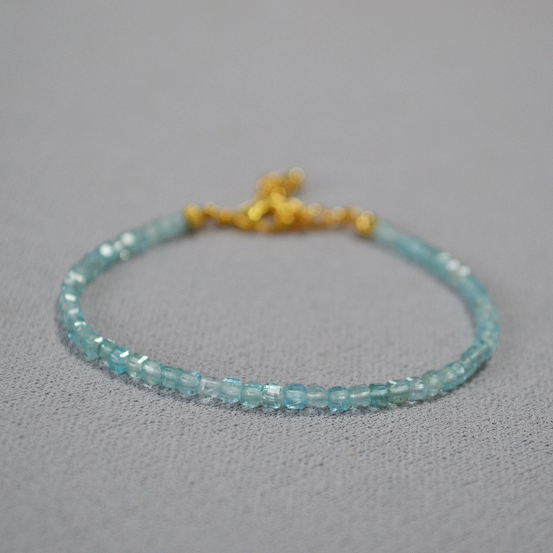 Retro Raw Phoenix Stone Aquamarine Bracelet For Women - Image 6