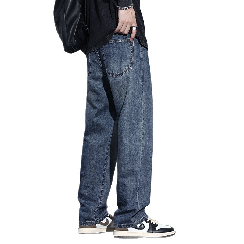 Fleece Lined American Style Retro Mens Straight Leg High Street Pants - Image 4