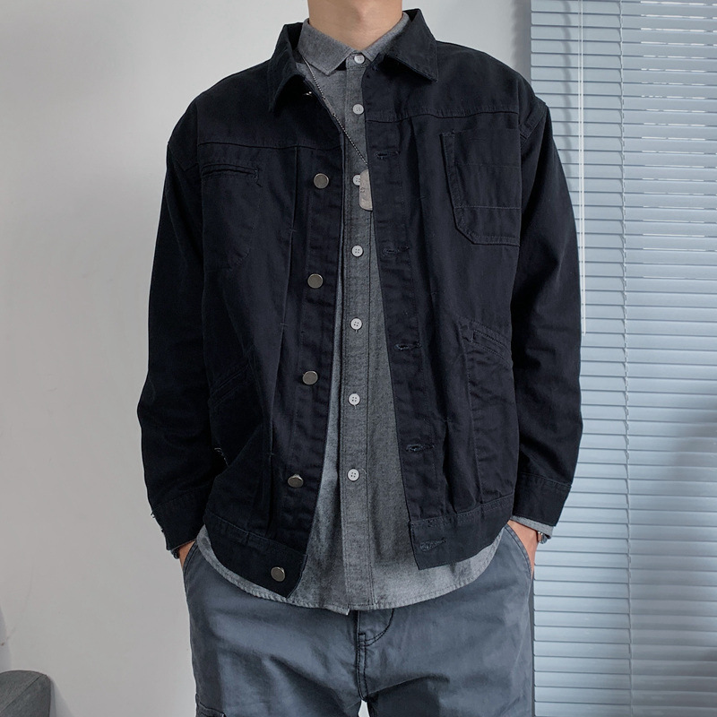 Mens Stylish Casual Retro Denim Jacket - Image 3