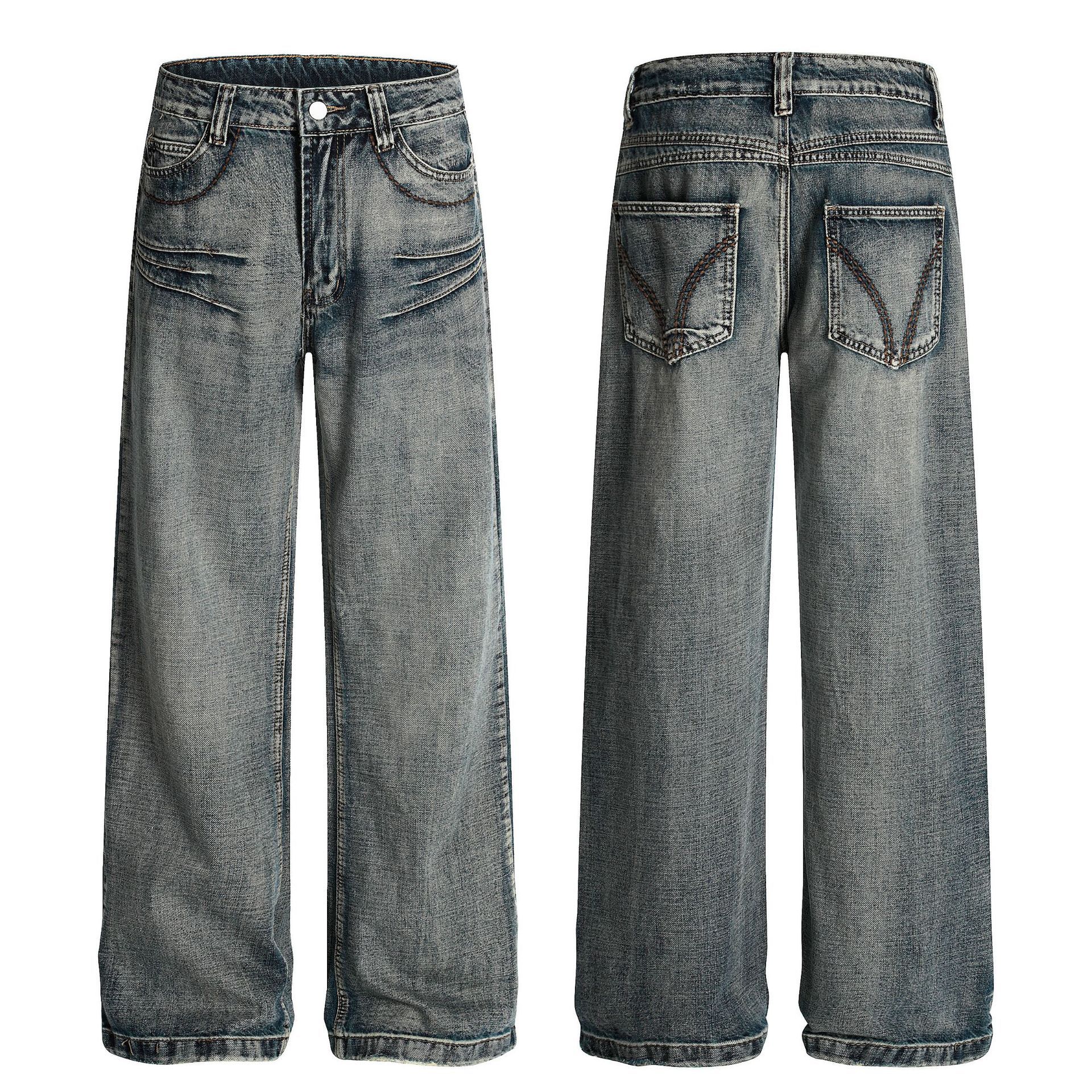 New Straight-leg Relaxed-fit Casual Denim Jeans - Image 5
