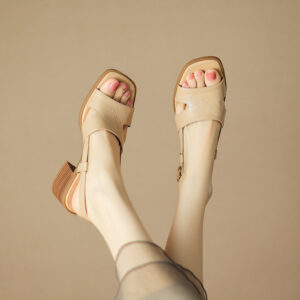 Womens Casual Square-toe Open-toe Sandals