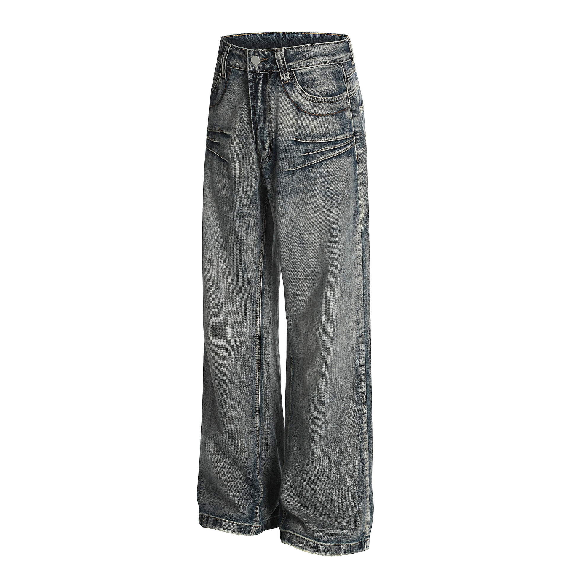 New Straight-leg Relaxed-fit Casual Denim Jeans - Image 3