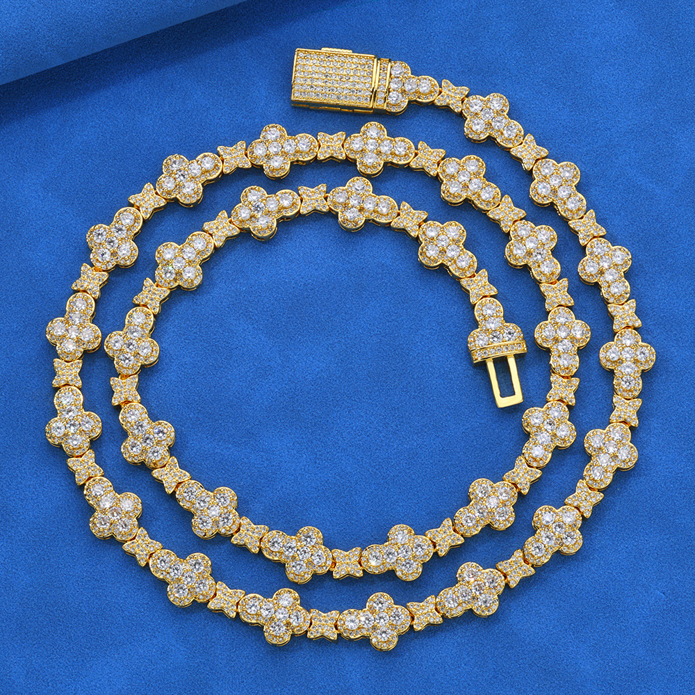 10mm Cross And Star Zircon Necklace Hip-Hop Jewelry - Image 5