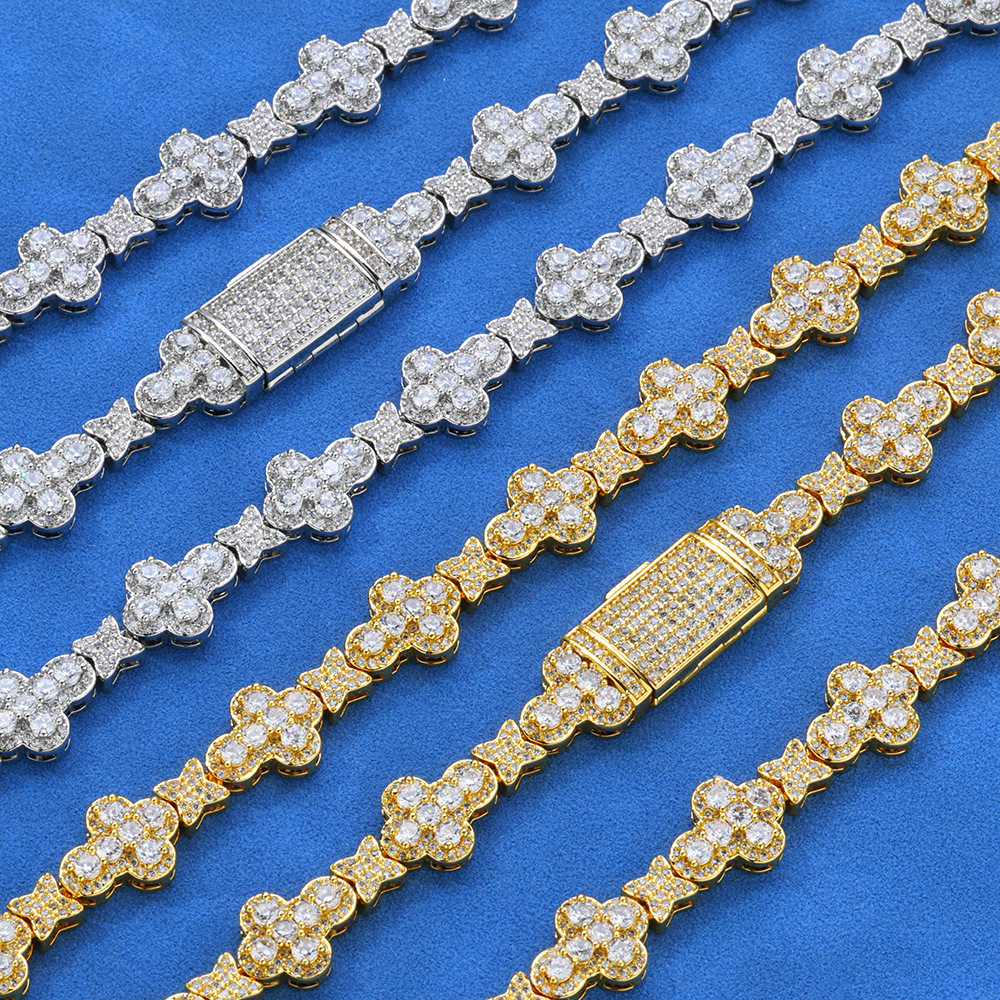 10mm Cross And Star Zircon Necklace Hip-Hop Jewelry - Image 2