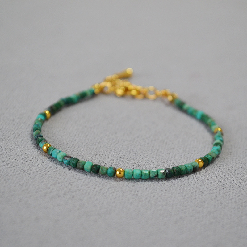 Retro Raw Phoenix Stone Aquamarine Bracelet For Women - Image 2