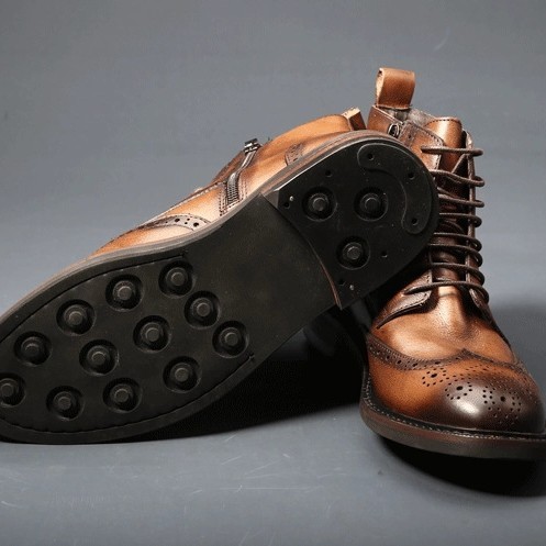 Mens Trendy Casual Thick-soled Leather Boots - Image 5