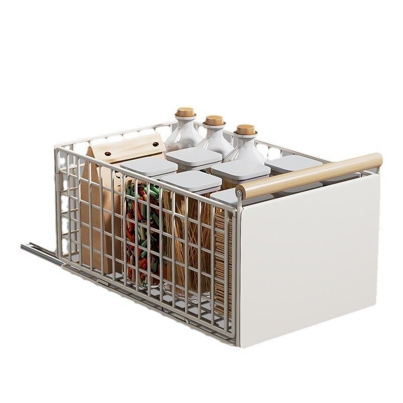 Kitchen Bathroom Multifunctional Foldable Pull Storage Basket - Image 7