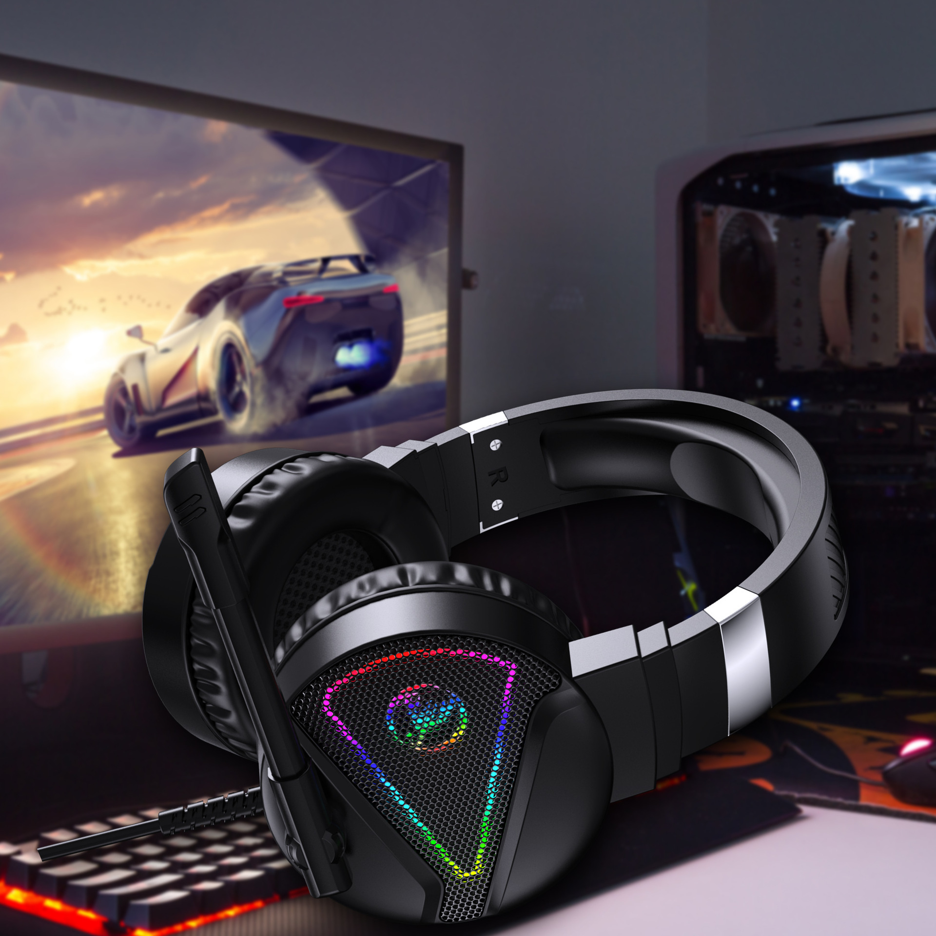 RGB Luminous ABS Headset - Image 7