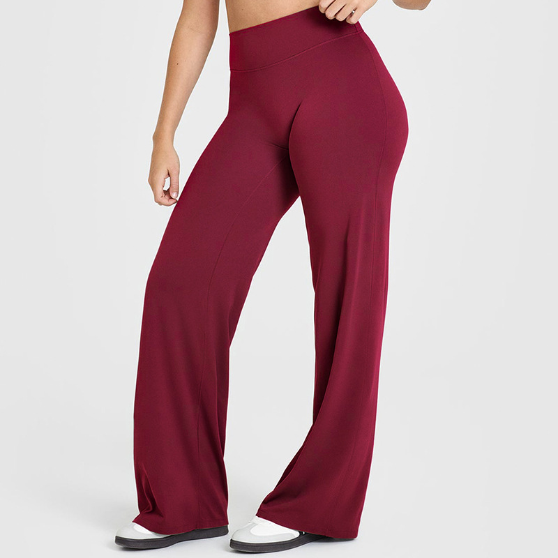 Loose Straight-leg Yoga Pants That Create A Slimming High-waisted Look - Image 10