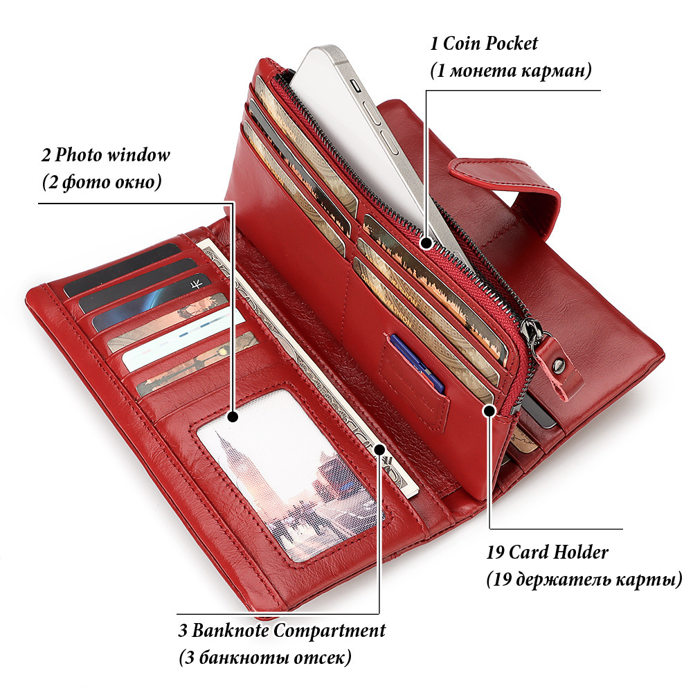 Fashionable Phone Bag Made From Top-layer Cowhide With Multiple Card Slots - Image 3