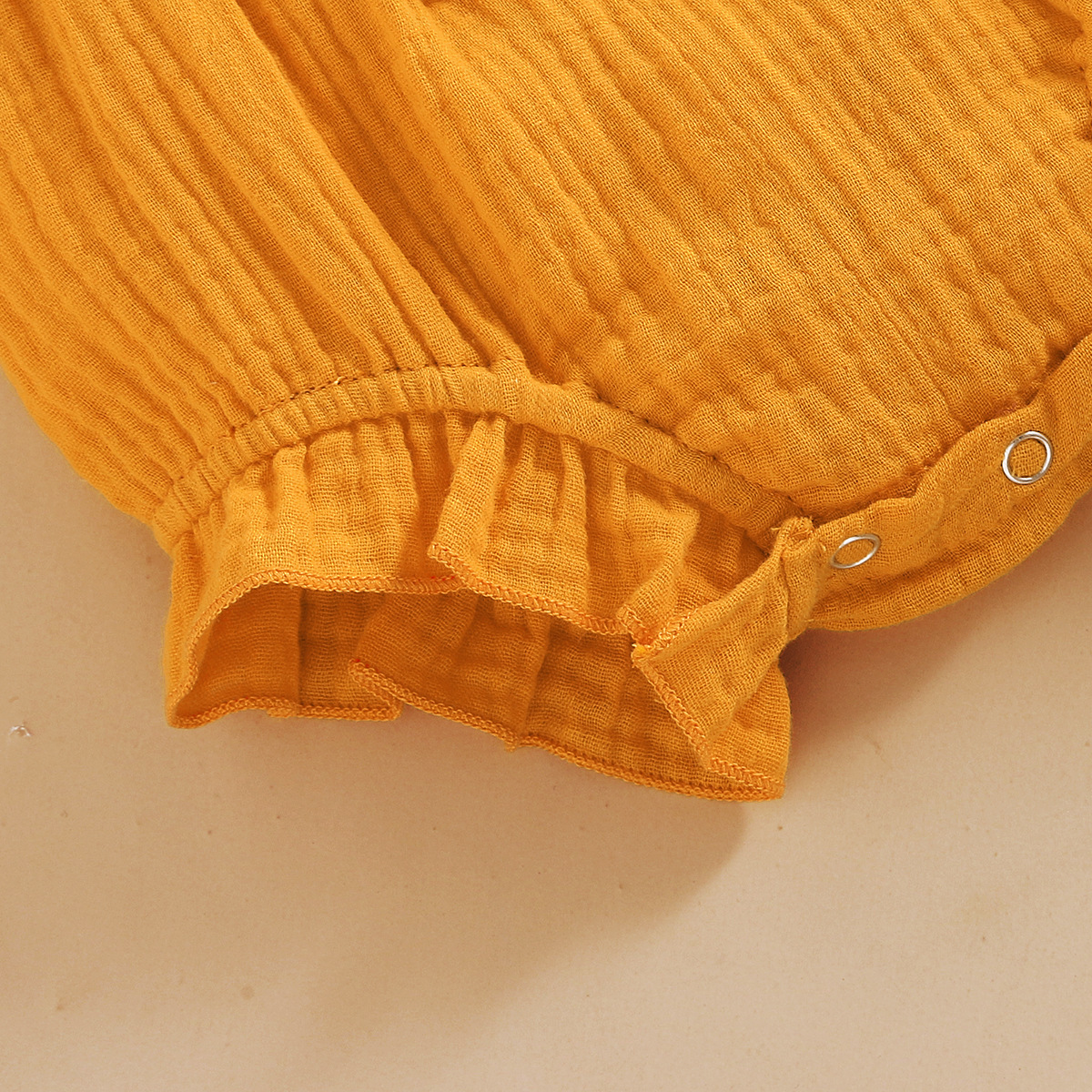 Lace Sleeve Double-Sided Ruffled Triangle Romper - Image 7