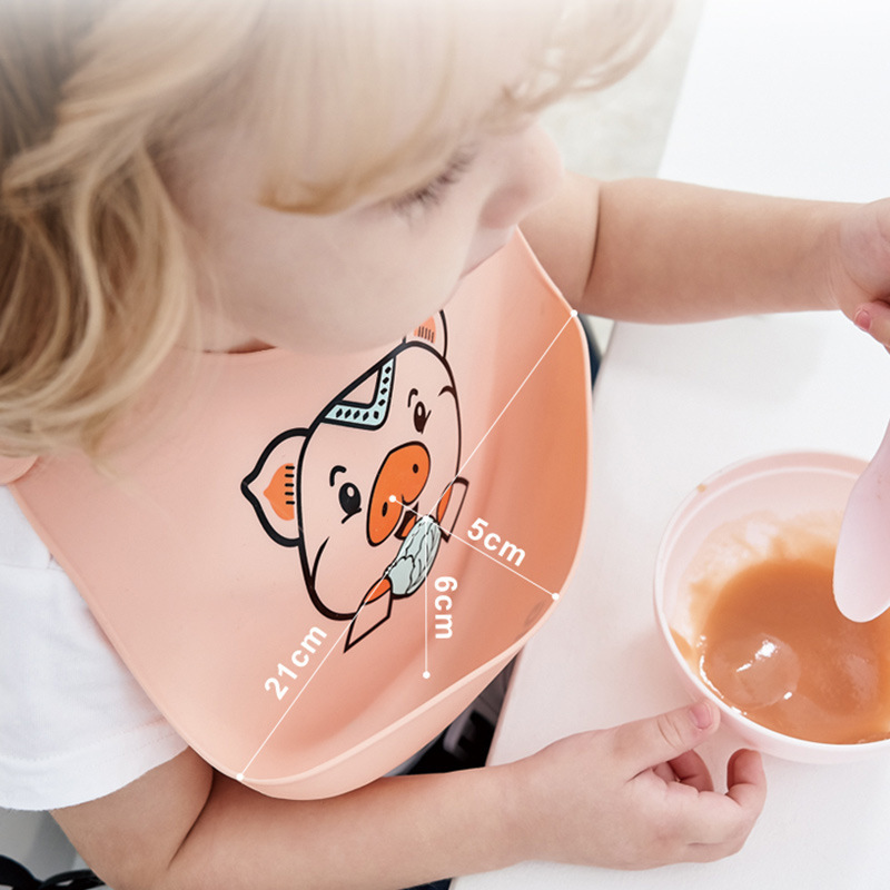 Baby Eating Bibs Baby Food Supplement Bibs Children Kids Saliva Waterproof Bibs Silicone Super Soft Food Rice Pockets - Image 2