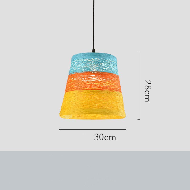 Ldyllic Creative Personality Coffee Shop Rattan Woven Rattan Ball Lamp Hot Pot Shop Farm Bar Restaurant Rattan Hanging Lamps - Image 8