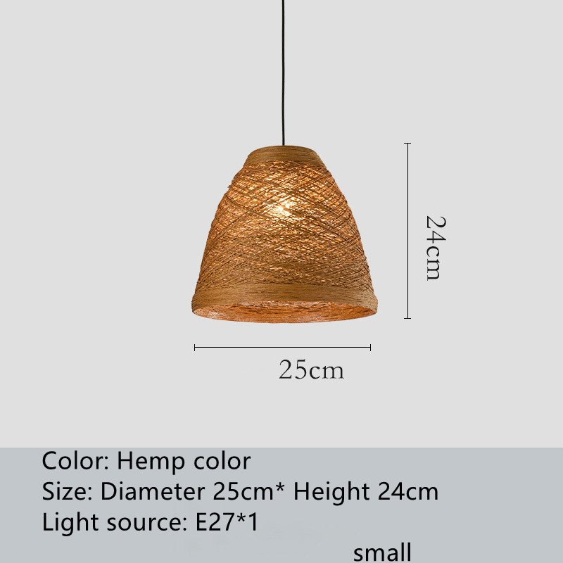 Ldyllic Creative Personality Coffee Shop Rattan Woven Rattan Ball Lamp Hot Pot Shop Farm Bar Restaurant Rattan Hanging Lamps - Image 10