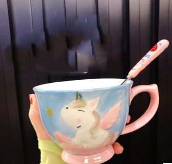 Ceramic Mug Household Mug Oatmeal Mug Cute - Image 4