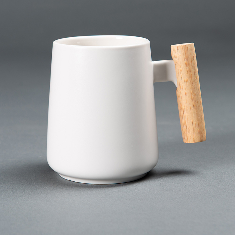 Ceramic Mug With Wooden Handle Mug Coffee Cup - Image 2