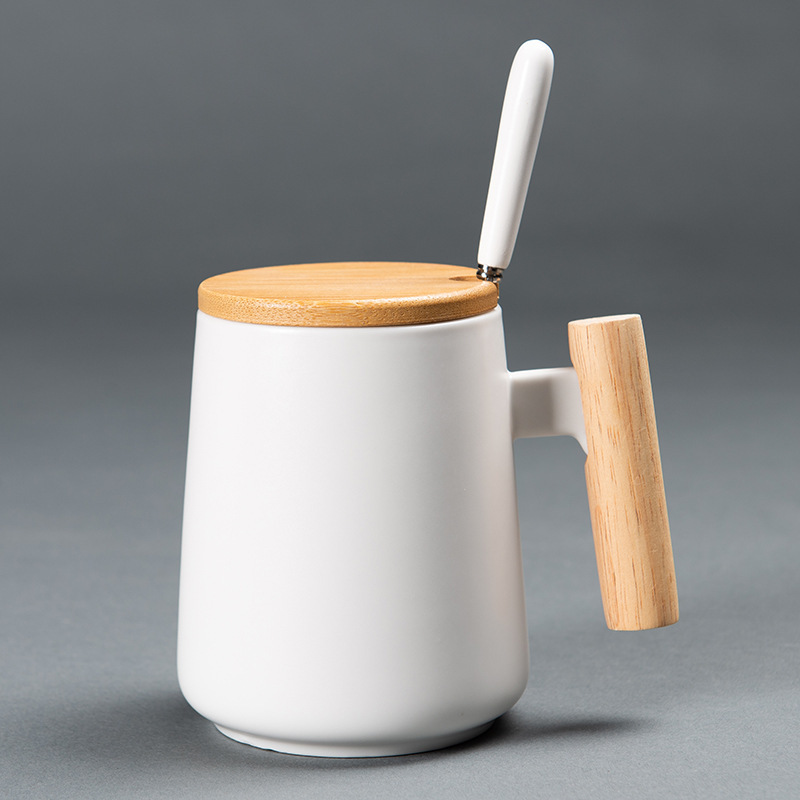 Ceramic Mug With Wooden Handle Mug Coffee Cup - Image 4