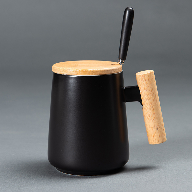 Ceramic Mug With Wooden Handle Mug Coffee Cup - Image 3