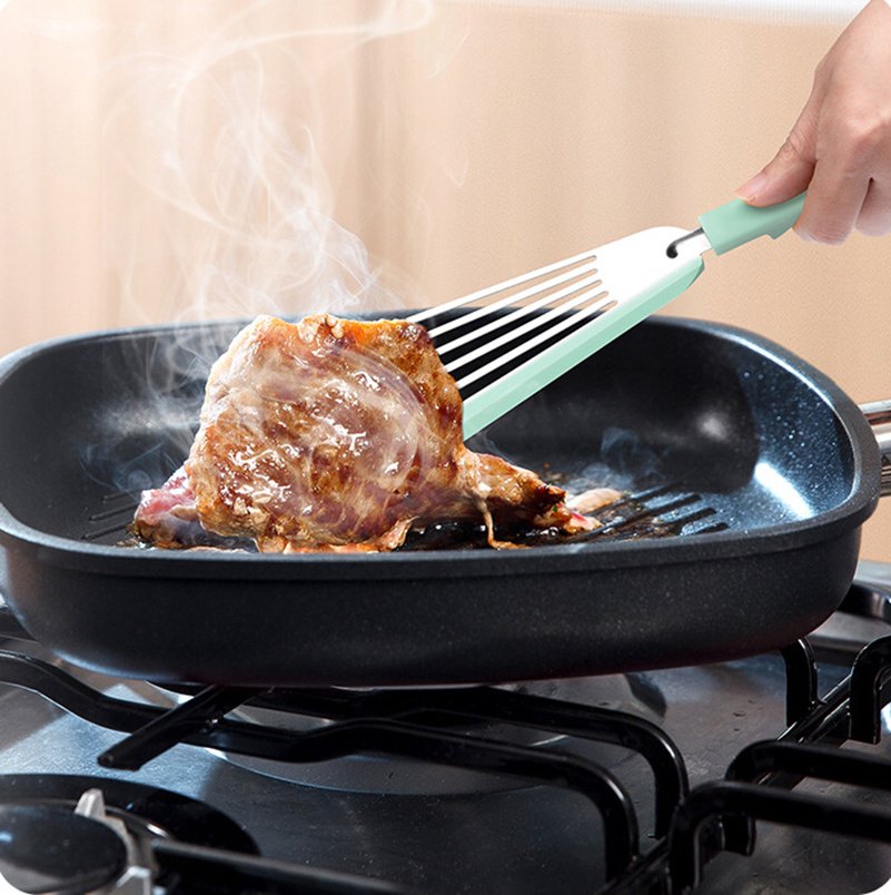 Nonstick Fish Spatula, Thin Slotted Spatulas Turner Silicone Fish Spatulas For Nonstick Cookware, High Heat Resistant BPA Free Cooking Utensils, Ideal For Fish, Eggs, Pancakes - Image 3