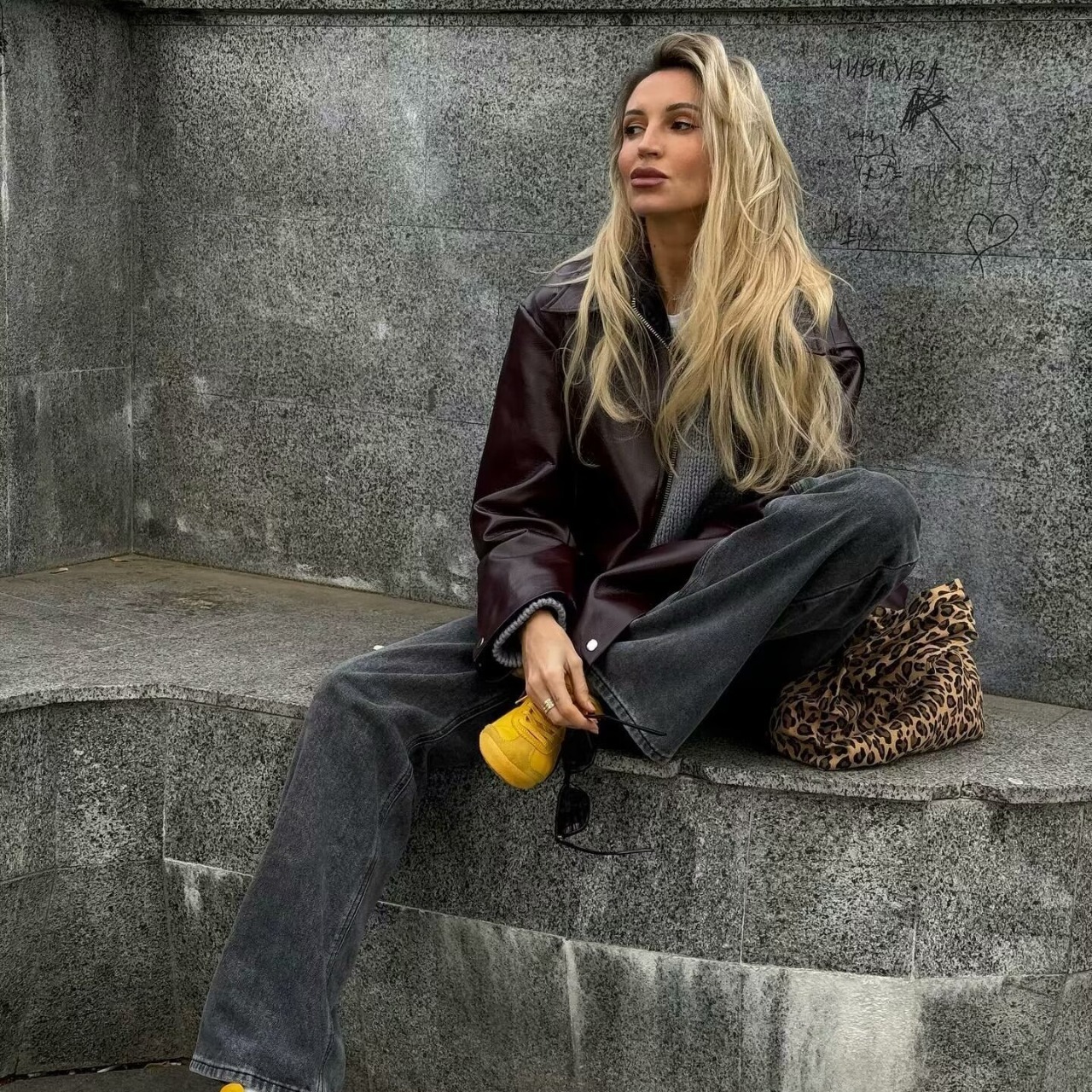 Solid Color Lapel Zipper Jacket Fashion Casual Long Sleeve Leather Coat Tops Women Clothing - Image 9