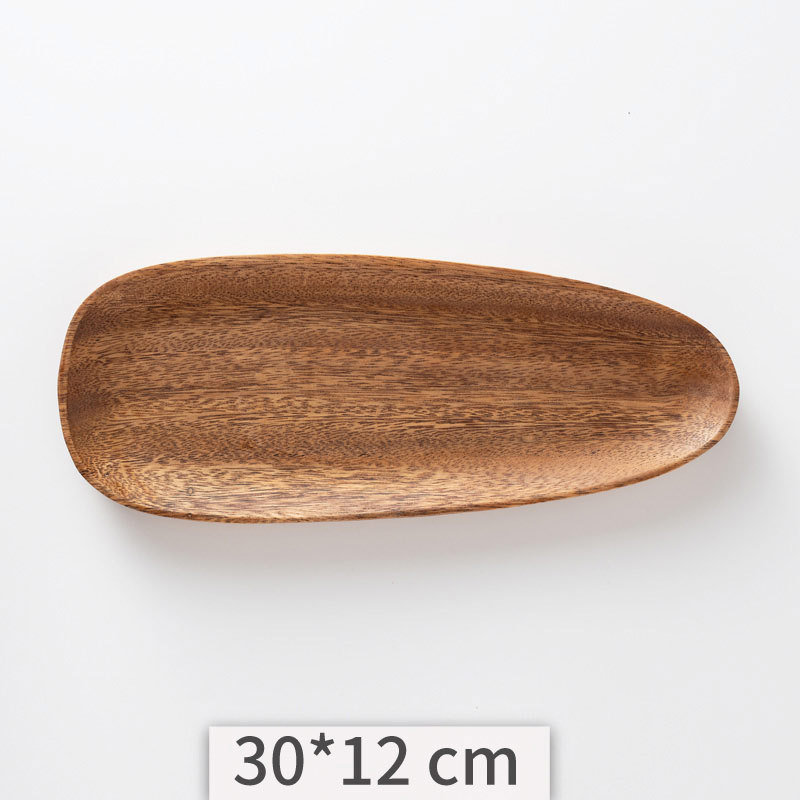 Acacia Wooden Tray Cake Tray Wooden Irregular Dinner Plate Homestay Hotel Set Plate - Image 2