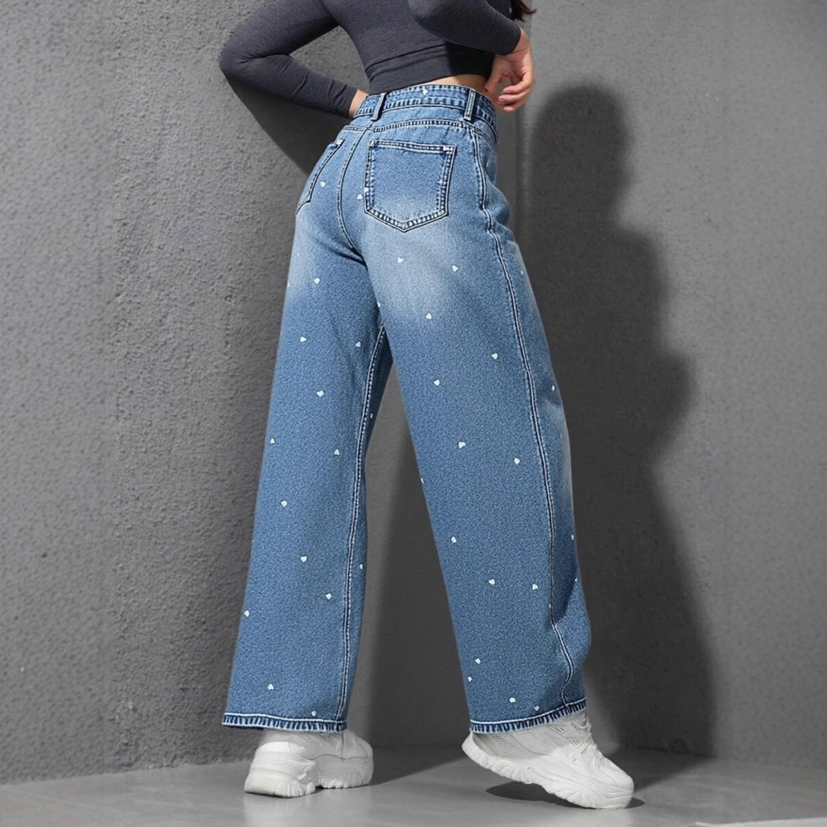 Women's High Waist Loose Jeans - Image 4