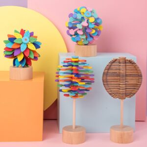 Solid Wooden Rotating Lollipop Fischer Series Creative Ornaments Decompression Toys Decompression Artifact Gyro