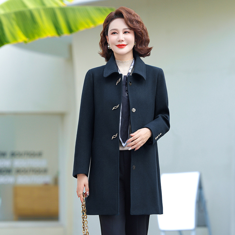 Mid-length Wool Blazer Designed Specifically For Middle-aged And Older Women - Image 8