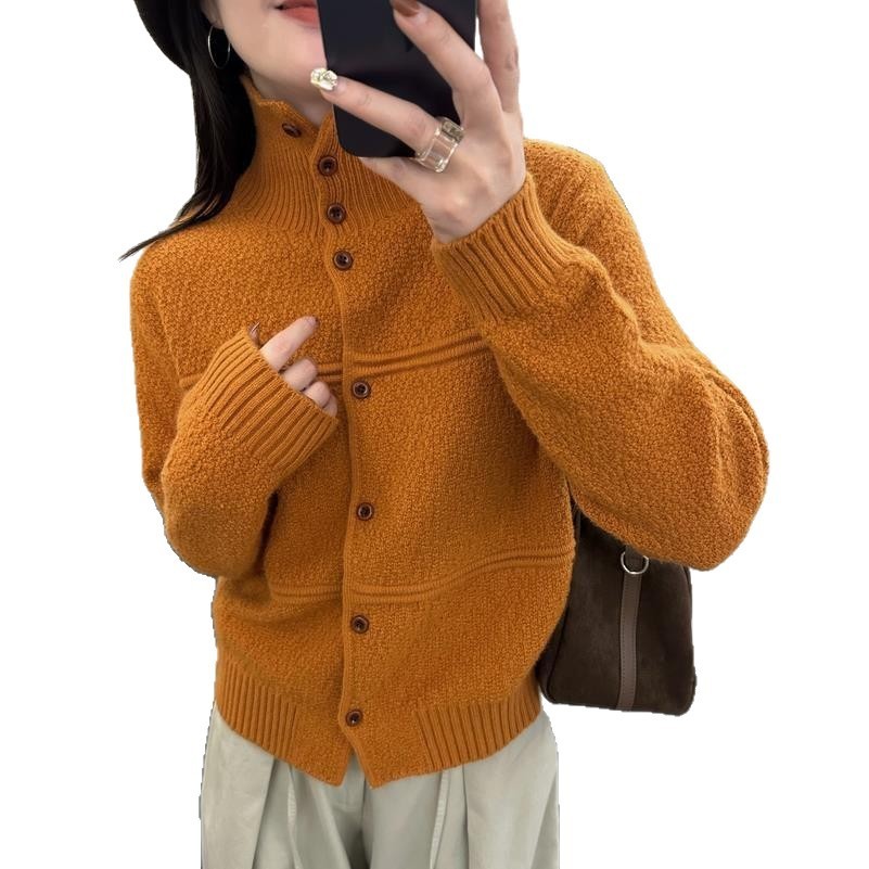 New Autumn Winter Merino Wool Knitted Sweater Coat - Image 9