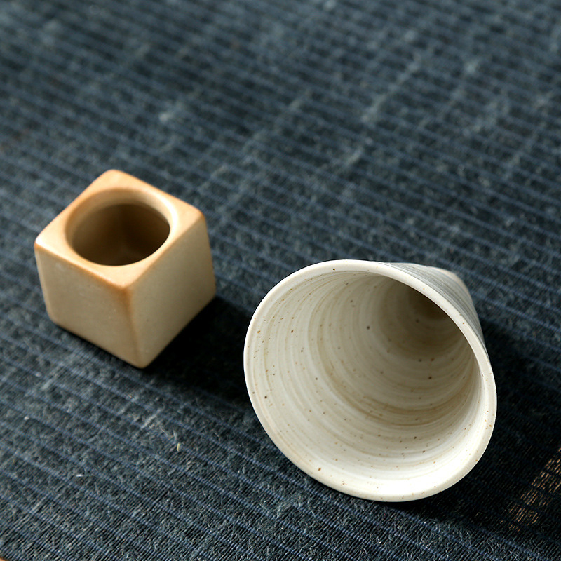 Stoneware Espresso Cup Creative With Base Vintage Ceramic - Image 5