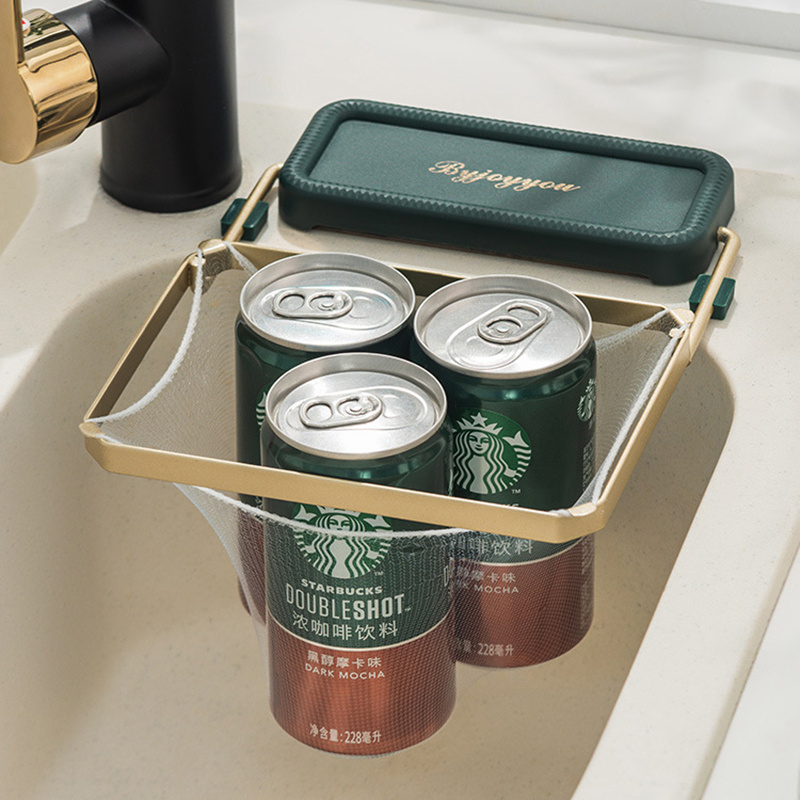 Sink Filter Rack Kitchen Foldable Sink Strainer Mesh Bag Stand Waste Garbage Net Shelf Anti-Clogging Disposable Garbage Mesh Bag - Image 2