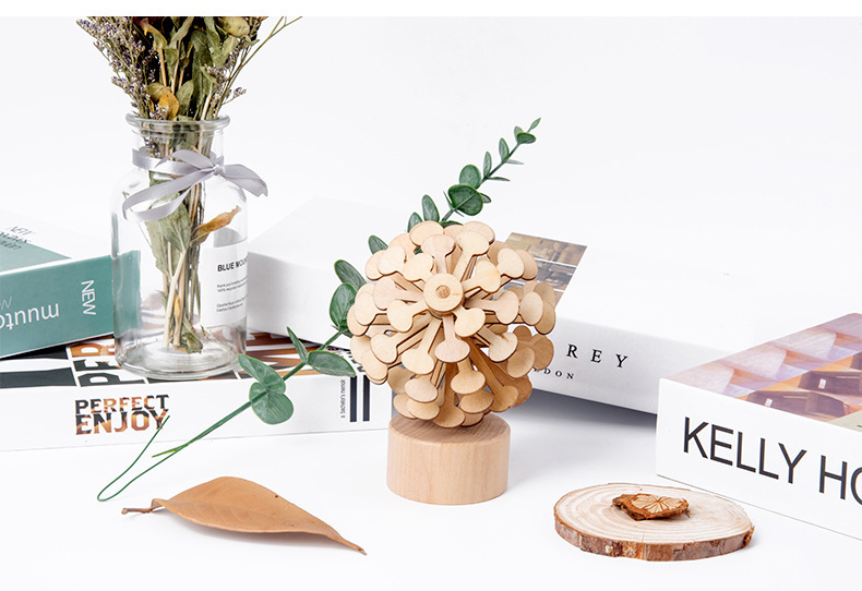 Solid Wooden Rotating Lollipop Fischer Series Creative Ornaments Decompression Toys Decompression Artifact Gyro - Image 4