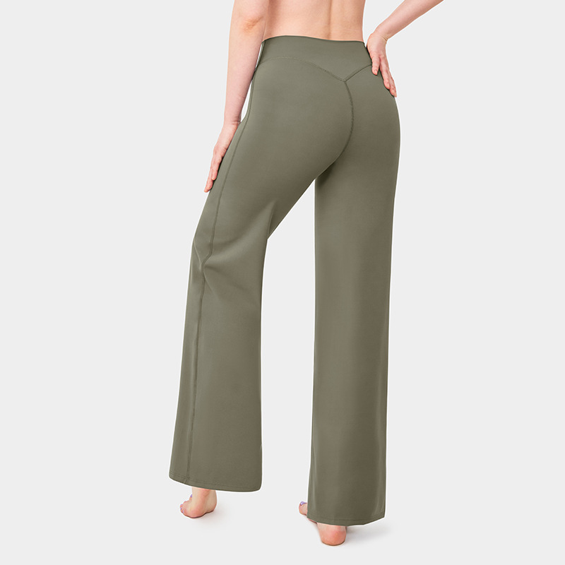 Loose Straight-leg Yoga Pants That Create A Slimming High-waisted Look - Image 5
