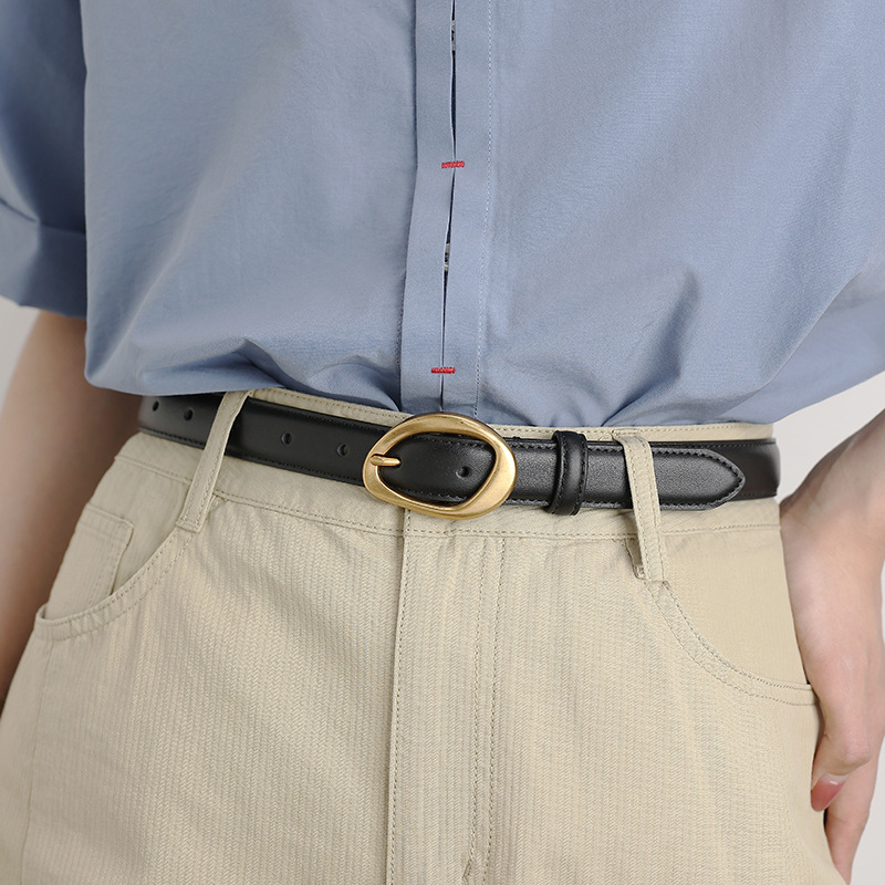 Stylish Versatile Womens Belt Made From Top-layer Cowhide - Image 7