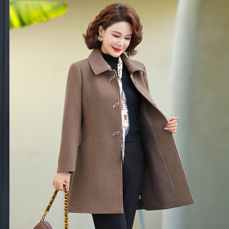 Mid-length Wool Blazer Designed Specifically For Middle-aged And Older Women - Image 9