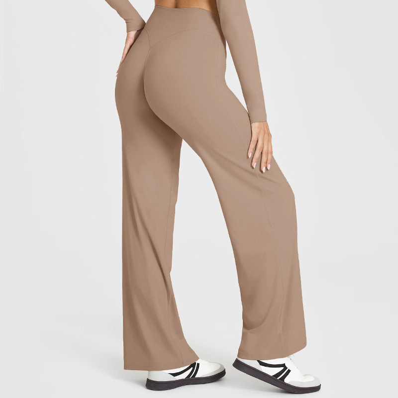 Loose Straight-leg Yoga Pants That Create A Slimming High-waisted Look - Image 8