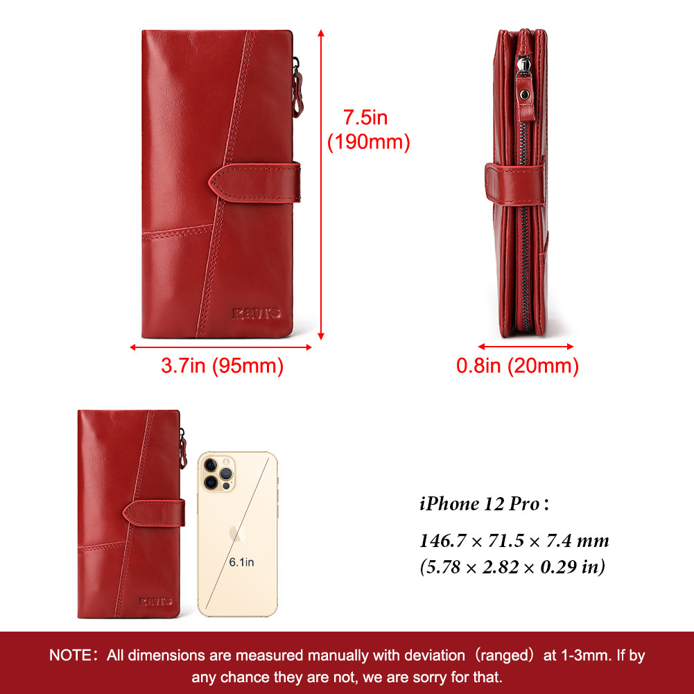 Fashionable Phone Bag Made From Top-layer Cowhide With Multiple Card Slots - Image 2