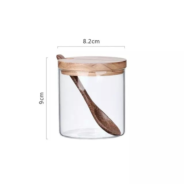 Kitchen Seasoning Jar Glass Spice Container Salt Storage - Image 5