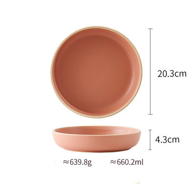 Pure Color Matte Ceramic Plate - Image 8