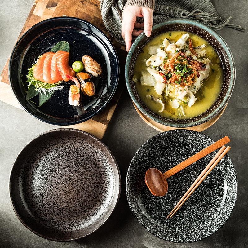 Japanese Ceramic Plates Sushi Dish Tableware Tray Cutlery - Image 8