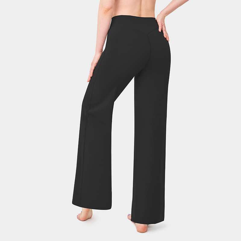 Loose Straight-leg Yoga Pants That Create A Slimming High-waisted Look - Image 7